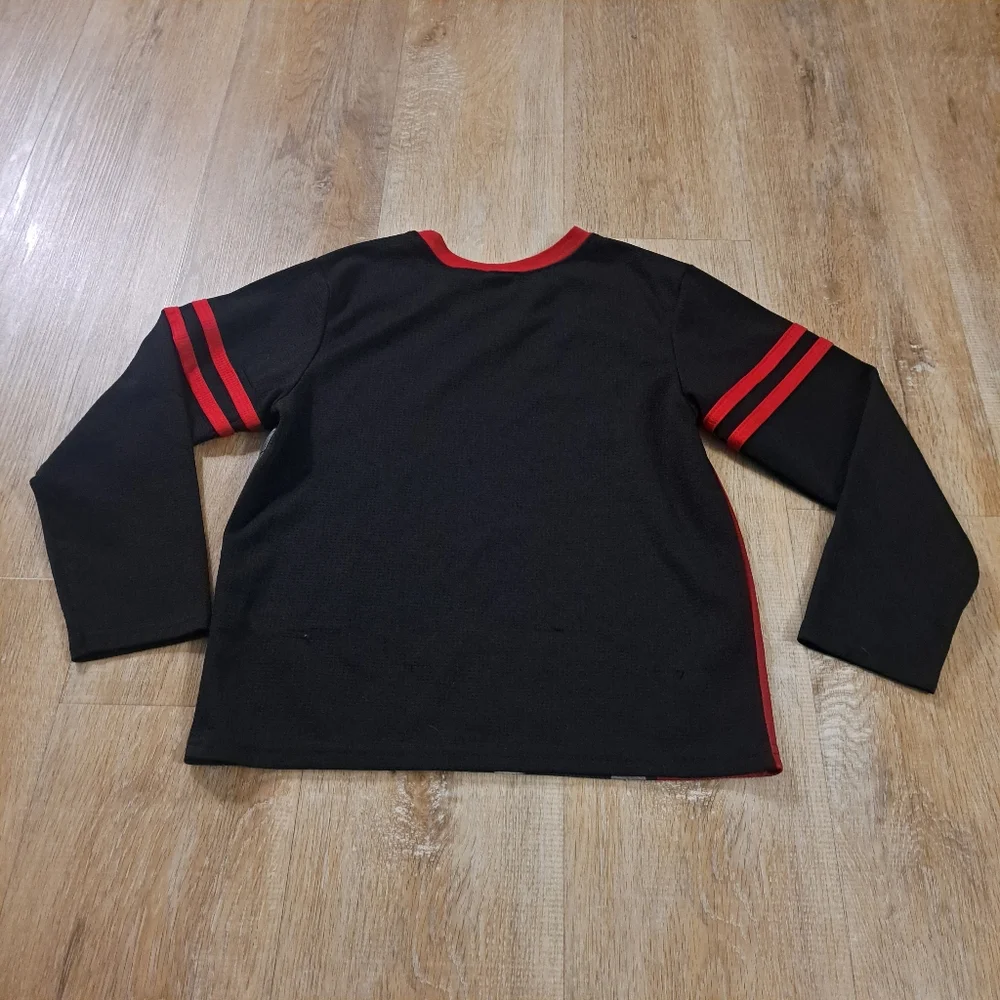 Star Wars Kids First Order Graphic Long Sleeve Pajama Shirt Red Black Size 10/12